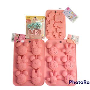 DISNEY'S Mickey & Minnie Mouse Cake Molds, Cookie Cutters & Candy/Chocolate Mold